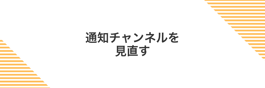 通知チャンネルを見直す