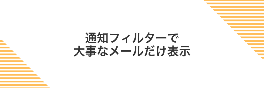 通知フィルターで大事なメールだけ表示