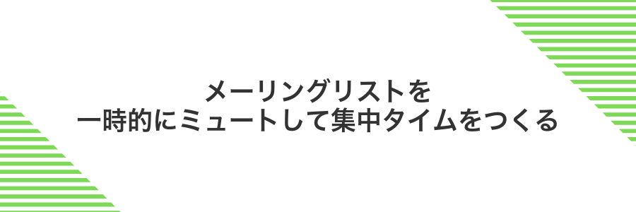 メーリングリストを一時的にミュートして集中タイムをつくる