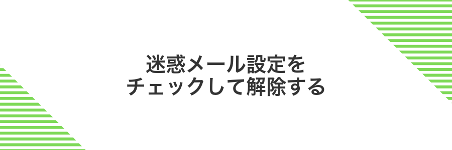 迷惑メール設定をチェックして解除する