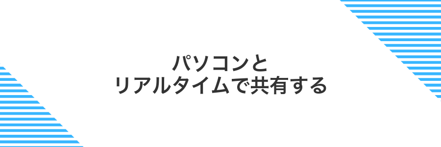 パソコンとリアルタイムで共有する