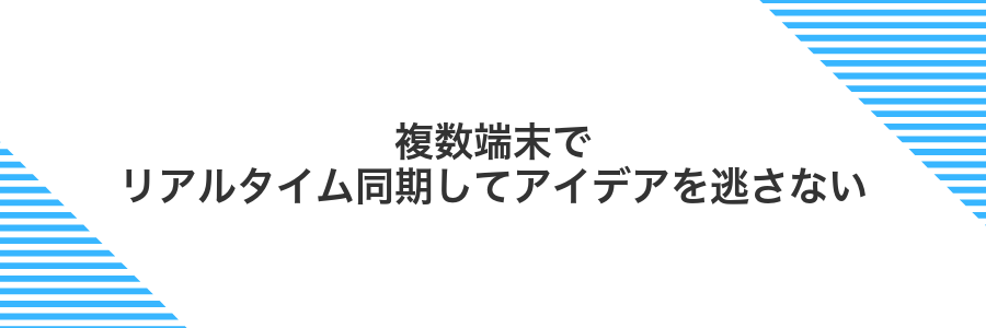 複数端末でリアルタイム同期してアイデアを逃さない