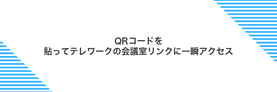 QRコードを貼ってテレワークの会議室リンクに一瞬アクセス