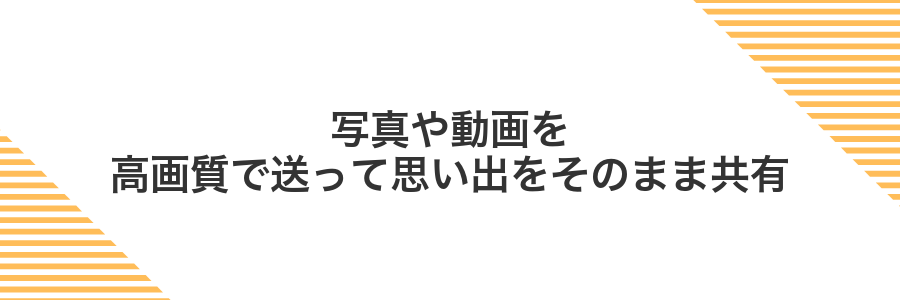 写真や動画を高画質で送って思い出をそのまま共有