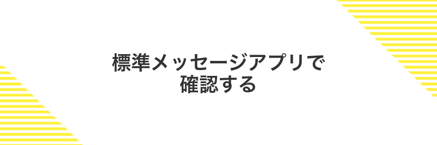 標準メッセージアプリで確認する