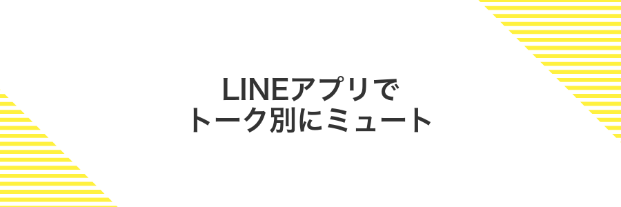 LINEアプリでトーク別にミュート