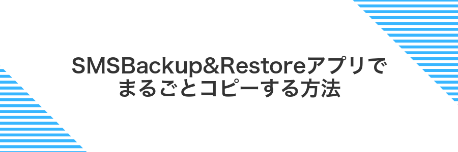 SMSBackup&Restoreアプリでまるごとコピーする方法