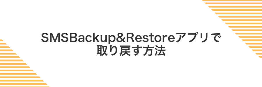 SMSBackup&Restoreアプリで取り戻す方法