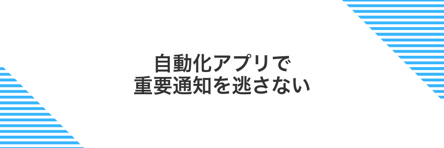 自動化アプリで重要通知を逃さない