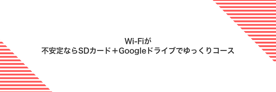 Wi-Fiが不安定ならSDカード+Googleドライブでゆっくりコース