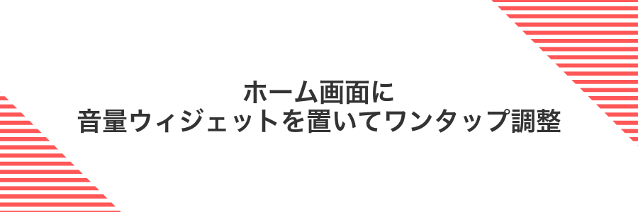 ホーム画面に音量ウィジェットを置いてワンタップ調整