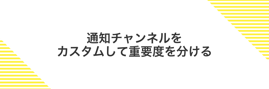 通知チャンネルをカスタムして重要度を分ける