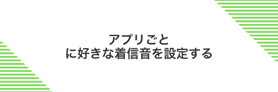 アプリごとに好きな着信音を設定する