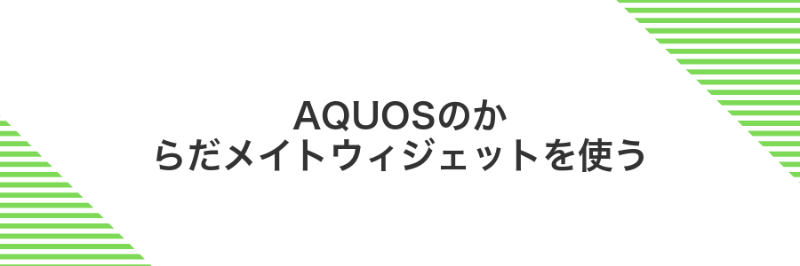 AQUOSのからだメイトウィジェットを使う