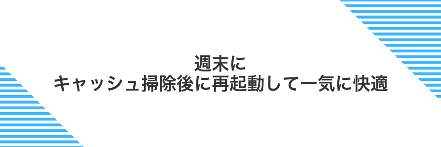 週末にキャッシュ掃除後に再起動して一気に快適