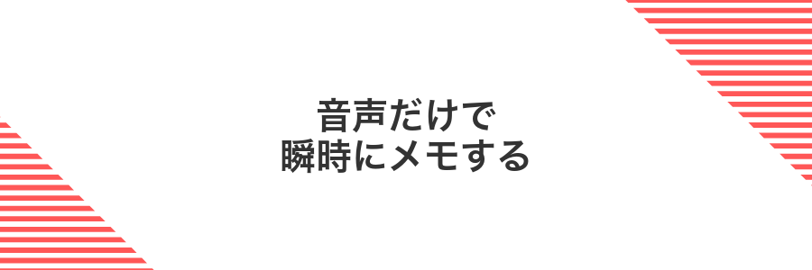 音声だけで瞬時にメモする