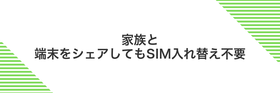 家族と端末をシェアしてもSIM入れ替え不要