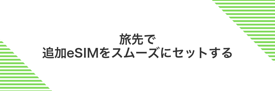 旅先で追加eSIMをスムーズにセットする