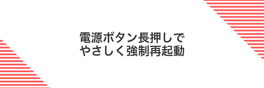 電源ボタン長押しでやさしく強制再起動