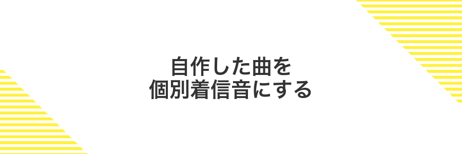 自作した曲を個別着信音にする