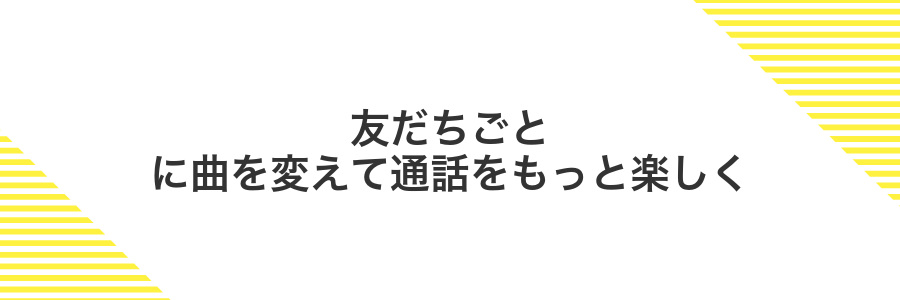 友だちごとに曲を変えて通話をもっと楽しく