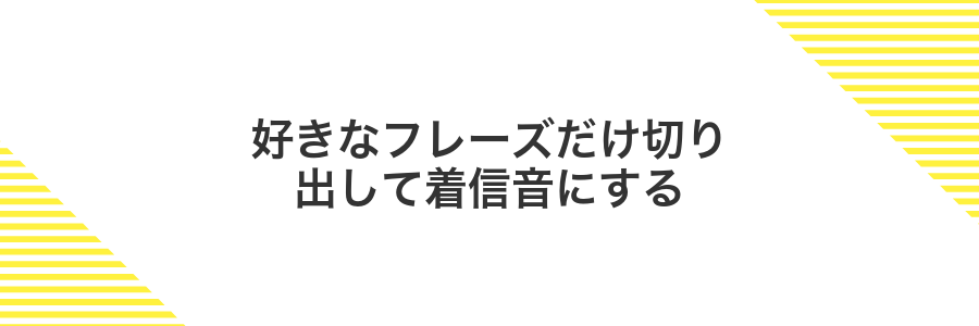 好きなフレーズだけ切り出して着信音にする