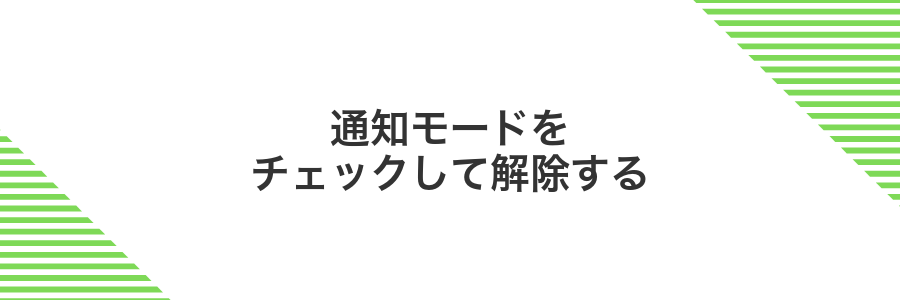 通知モードをチェックして解除する