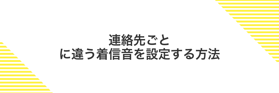連絡先ごとに違う着信音を設定する方法
