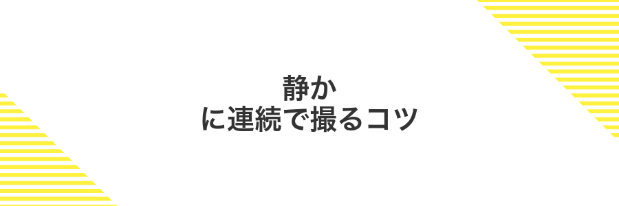 静かに連続で撮るコツ