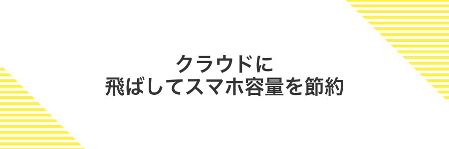 クラウドに飛ばしてスマホ容量を節約