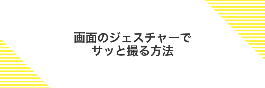 画面のジェスチャーでサッと撮る方法