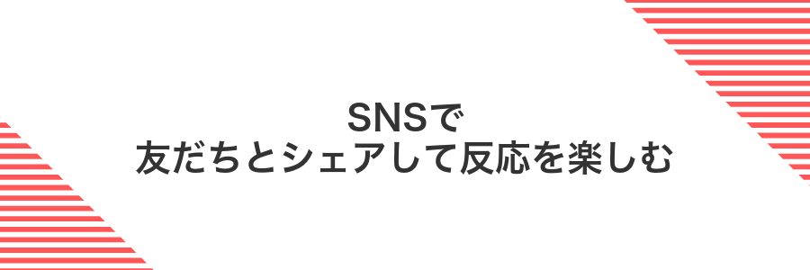 SNSで友だちとシェアして反応を楽しむ