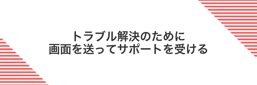 トラブル解決のために画面を送ってサポートを受ける