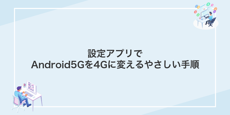 設定アプリでAndroid5Gを4Gに変えるやさしい手順