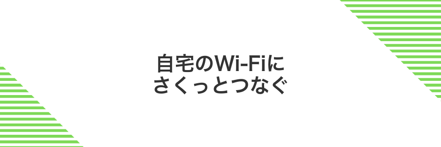 自宅のWi-Fiにさくっとつなぐ