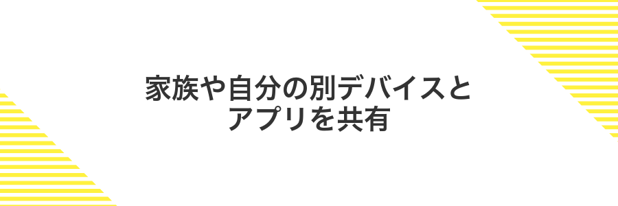 家族や自分の別デバイスとアプリを共有