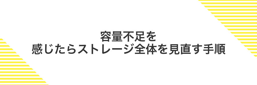 容量不足を感じたらストレージ全体を見直す手順