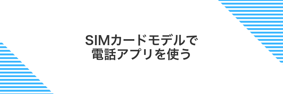 SIMカードモデルで電話アプリを使う