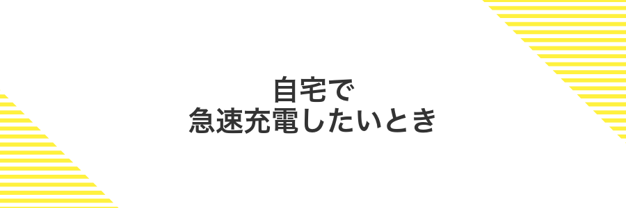 自宅で急速充電したいとき
