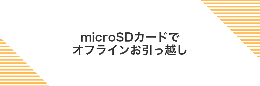 microSDカードでオフラインお引っ越し