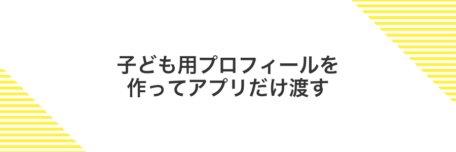 子ども用プロフィールを作ってアプリだけ渡す