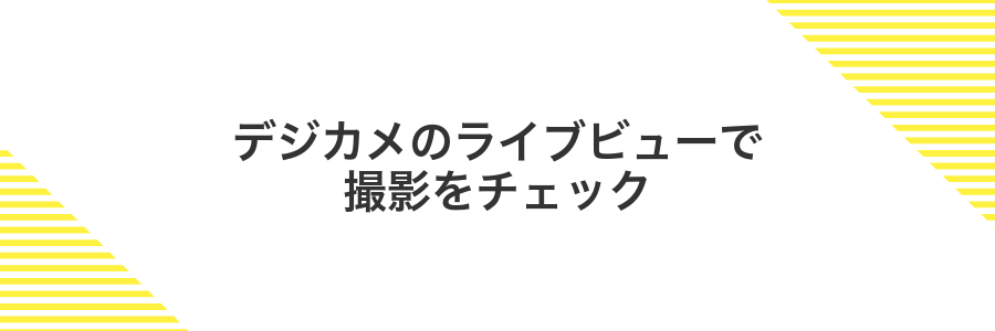 デジカメのライブビューで撮影をチェック