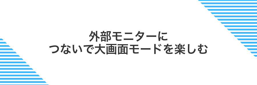外部モニターにつないで大画面モードを楽しむ