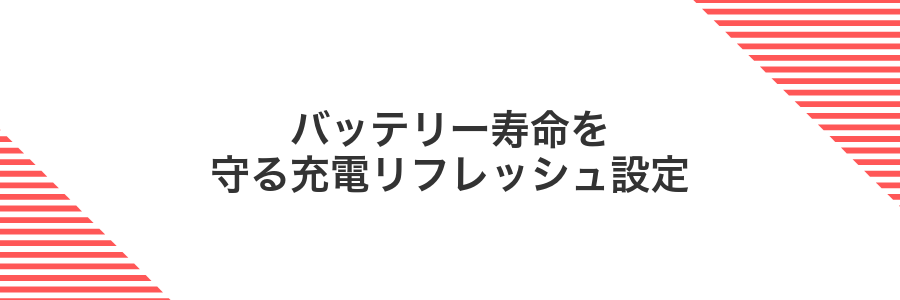 バッテリー寿命を守る充電リフレッシュ設定
