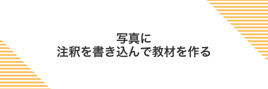 写真に注釈を書き込んで教材を作る