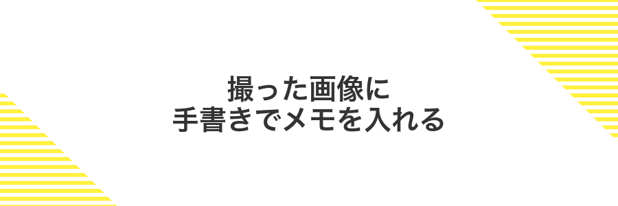 撮った画像に手書きでメモを入れる