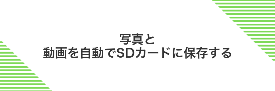 写真と動画を自動でSDカードに保存する