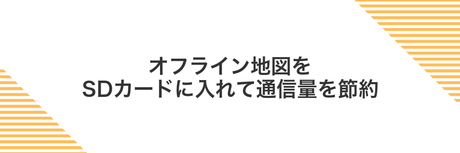 オフライン地図をSDカードに入れて通信量を節約