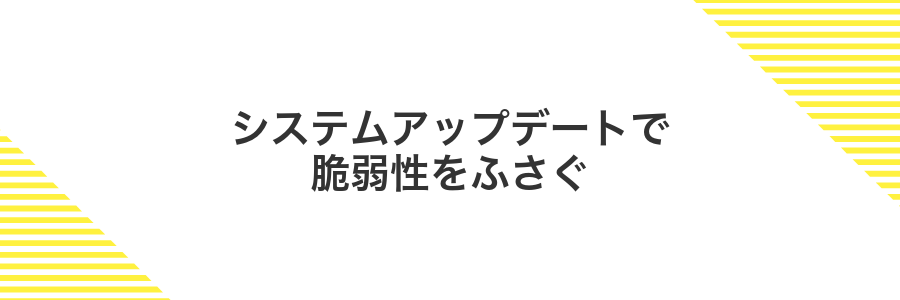 システムアップデートで脆弱性をふさぐ