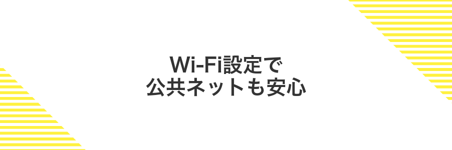 Wi-Fi設定で公共ネットも安心